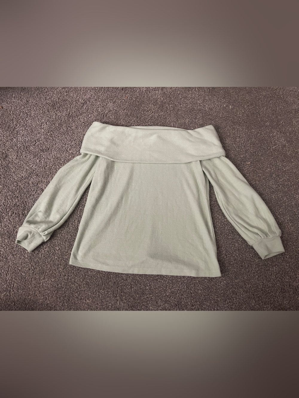 a.n.a Sage Green Off-the-Shoulder Knit Sweater